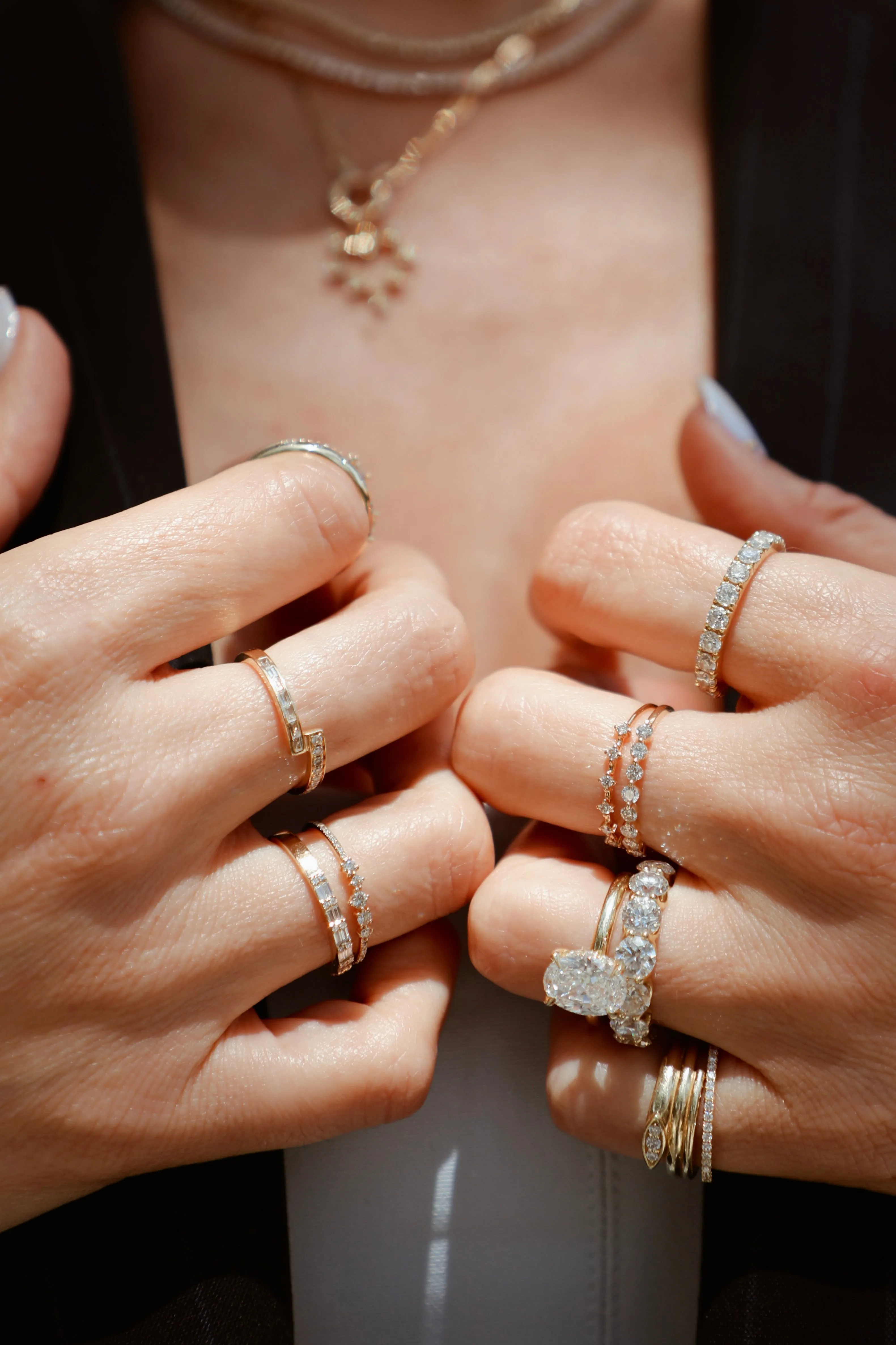 Shared Prong Diamond Ring