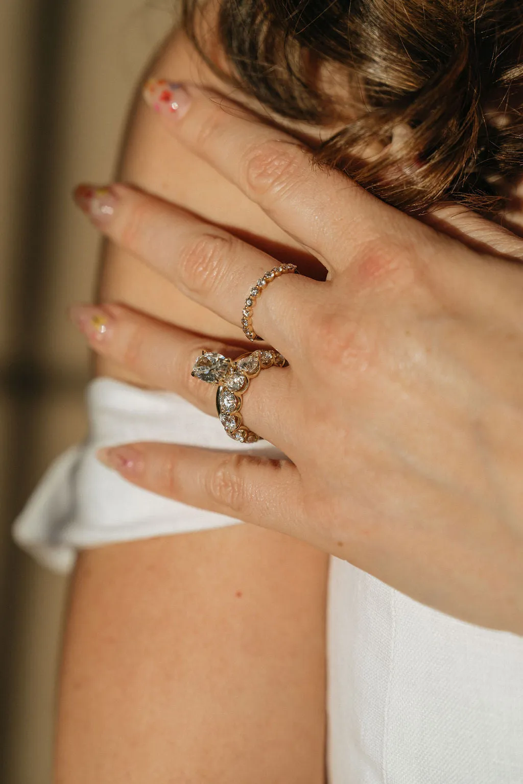 Shared Prong Diamond Ring