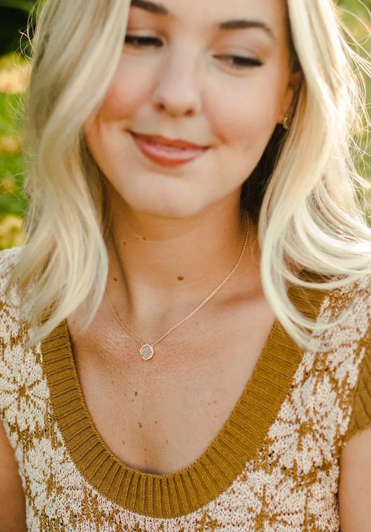 Signature Mini Stud Earrings in Champagne Druzy