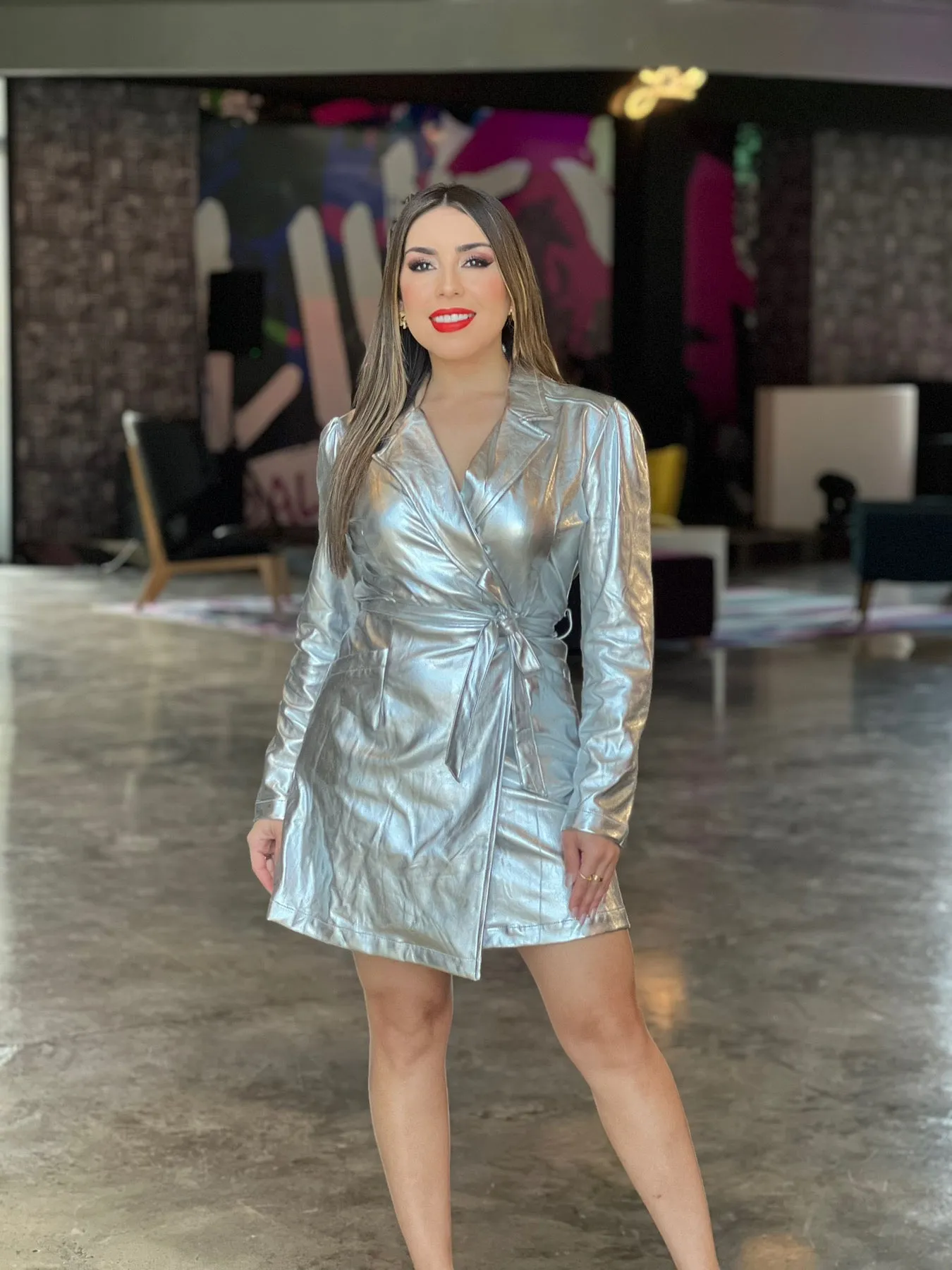 Silver Metallic Dress