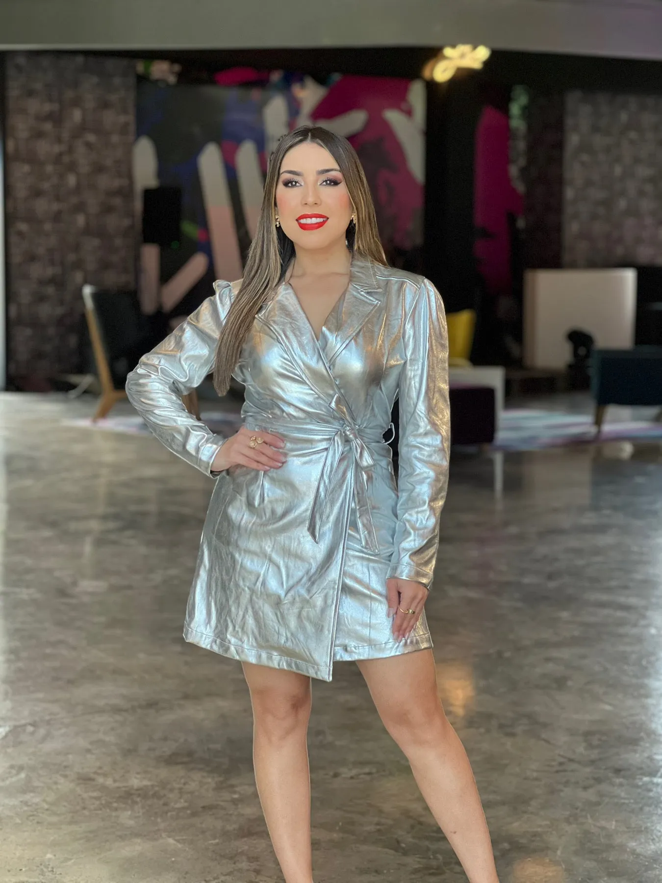 Silver Metallic Dress