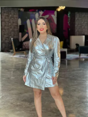 Silver Metallic Dress