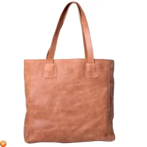 Simple Brown Leather Tote