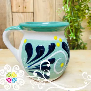 Single Decorated Clay Mugs -  Single Taza Barro