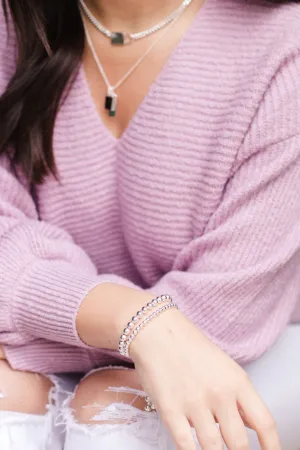 Small Love Beads Bracelet, Silver