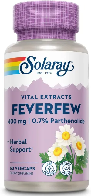Solaray Feverfew Extract -- 350 Mg - 60 Capsules