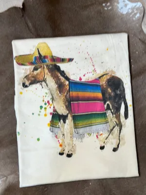 Sombrero Donkey Serape Graphic Tee