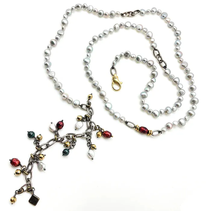 Sophia Gemstone River Necklace