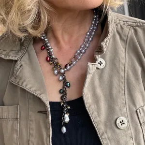 Sophia Gemstone River Necklace