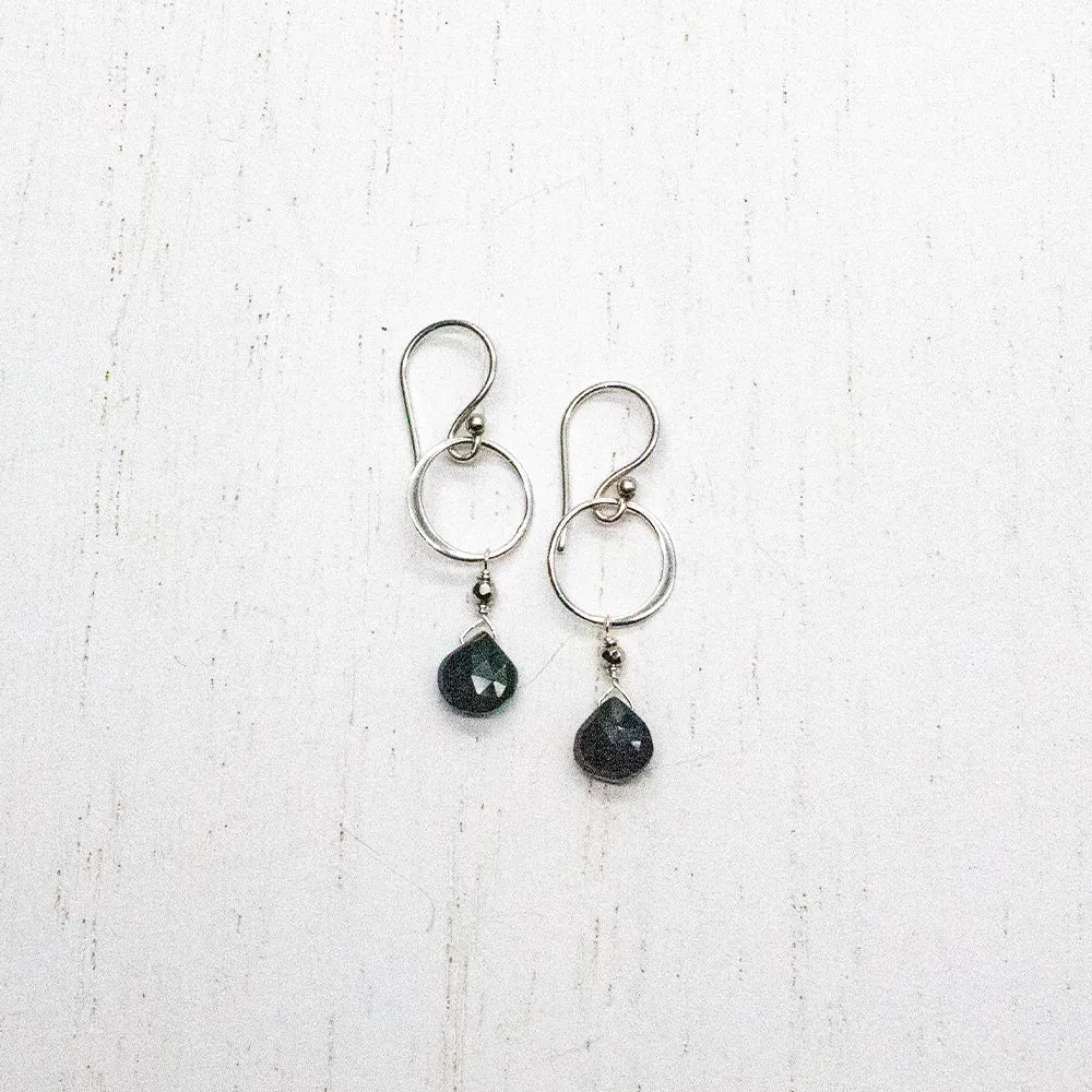 Spinel Ring Silver Earrings