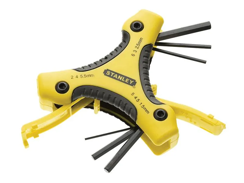 Stanley Tools Triangle Hexagon Key Set Of 9 Metric (1.5-6Mm)