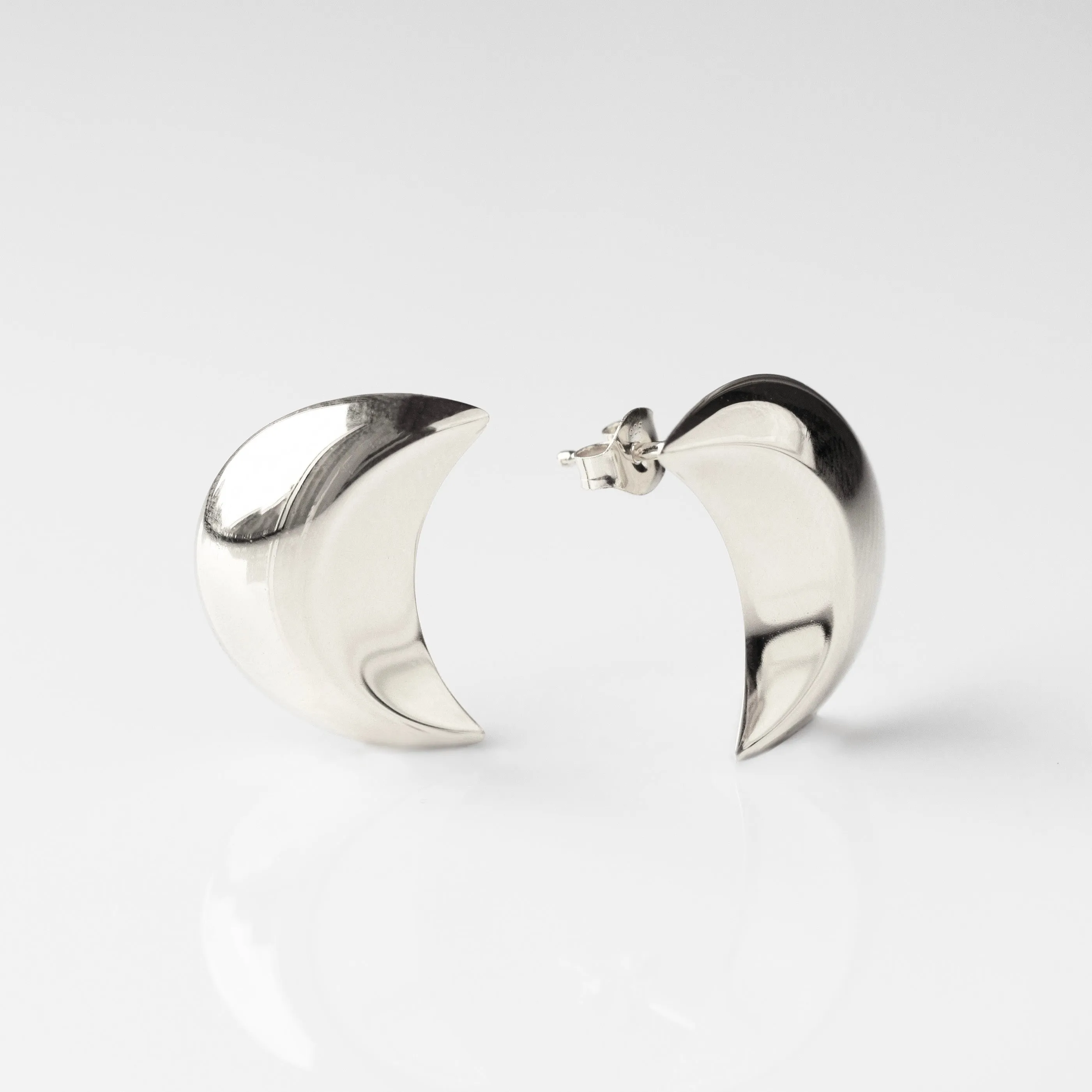 Statement Moon Stud Earrings