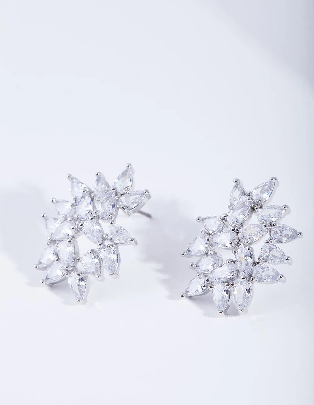 Statement Navette Crystal Cluster Stud
