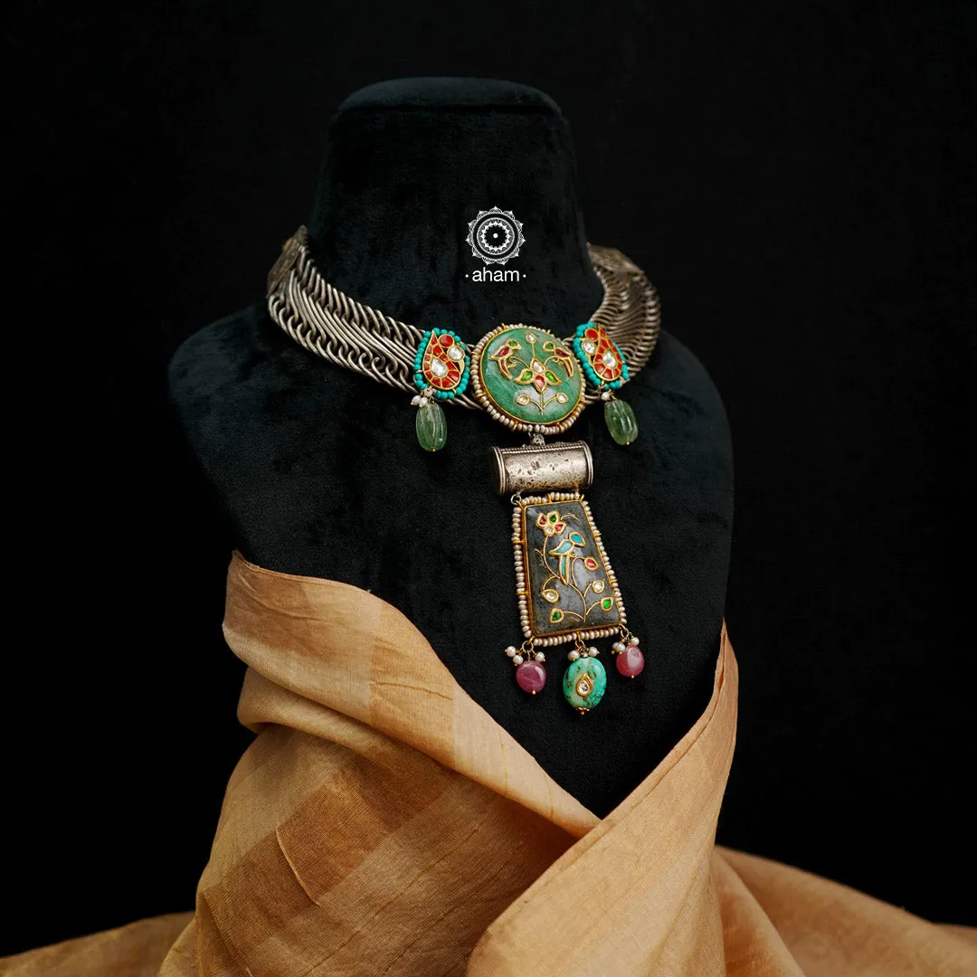 Statement Noori Two Tone Silver Neckpiece
