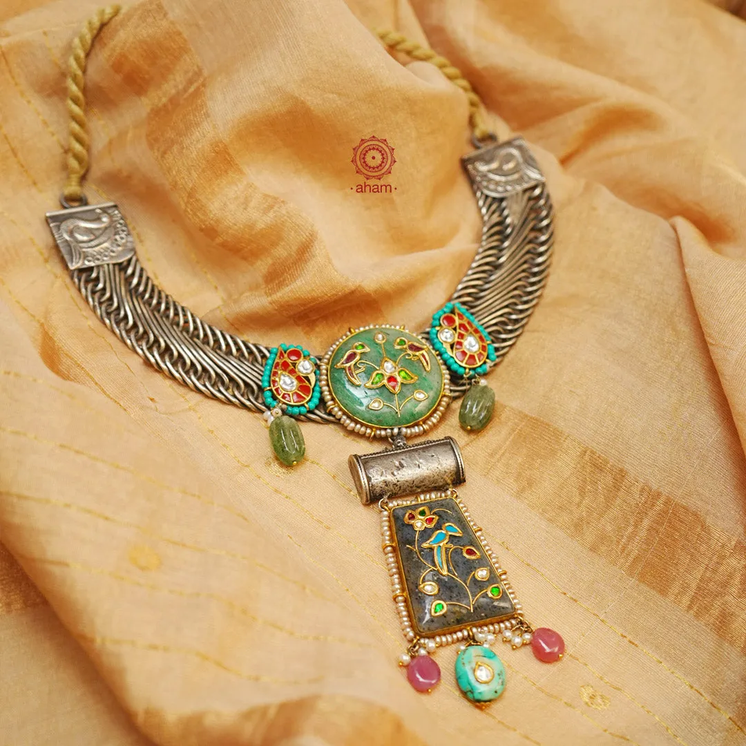 Statement Noori Two Tone Silver Neckpiece