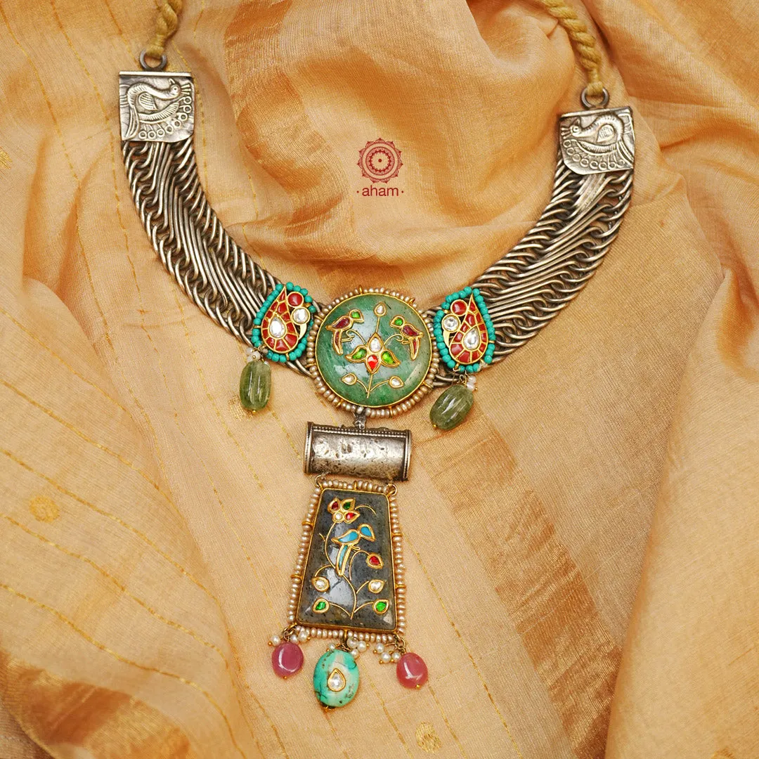Statement Noori Two Tone Silver Neckpiece