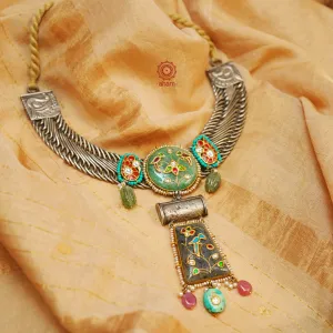 Statement Noori Two Tone Silver Neckpiece