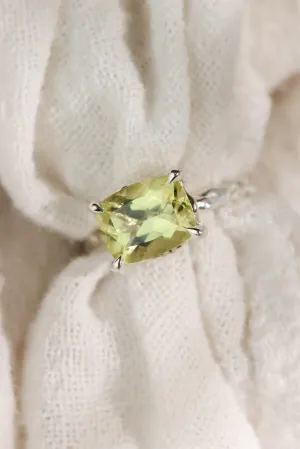 Sterling Silver Lemon Quartz Statement Ring