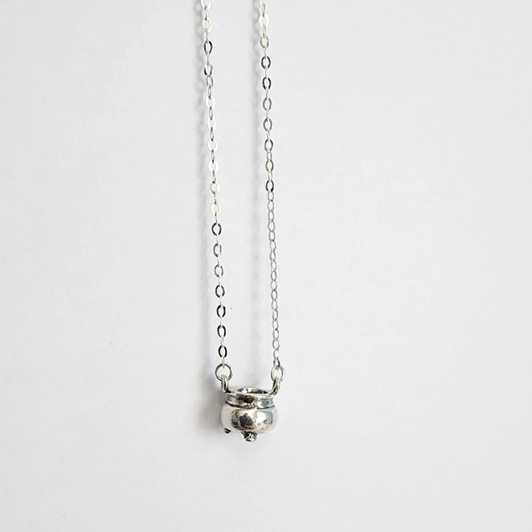 Sterling Silver Mini Cauldron Necklace