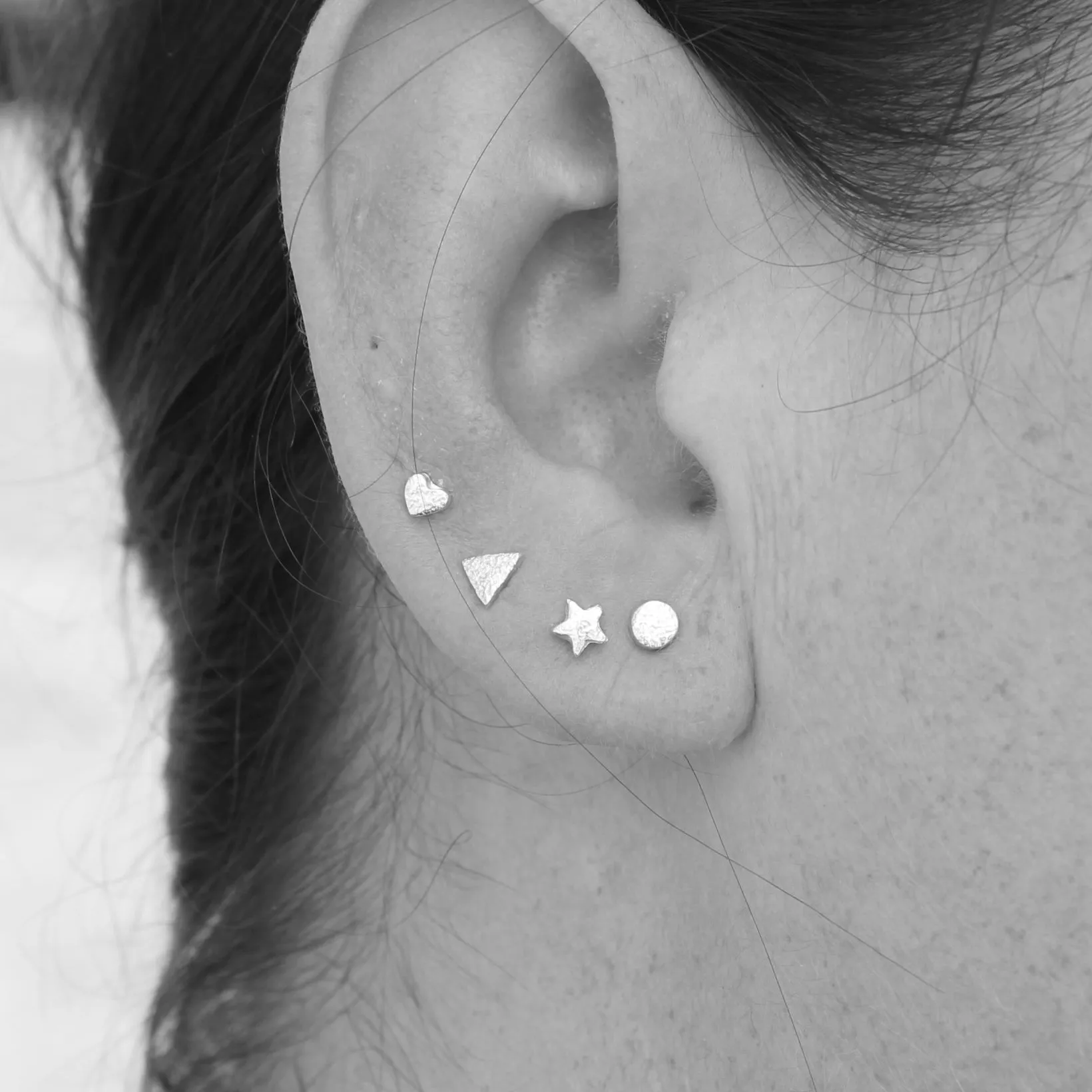Sterling Silver Mini Studs Triangle