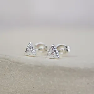 Sterling Silver Mini Studs Triangle
