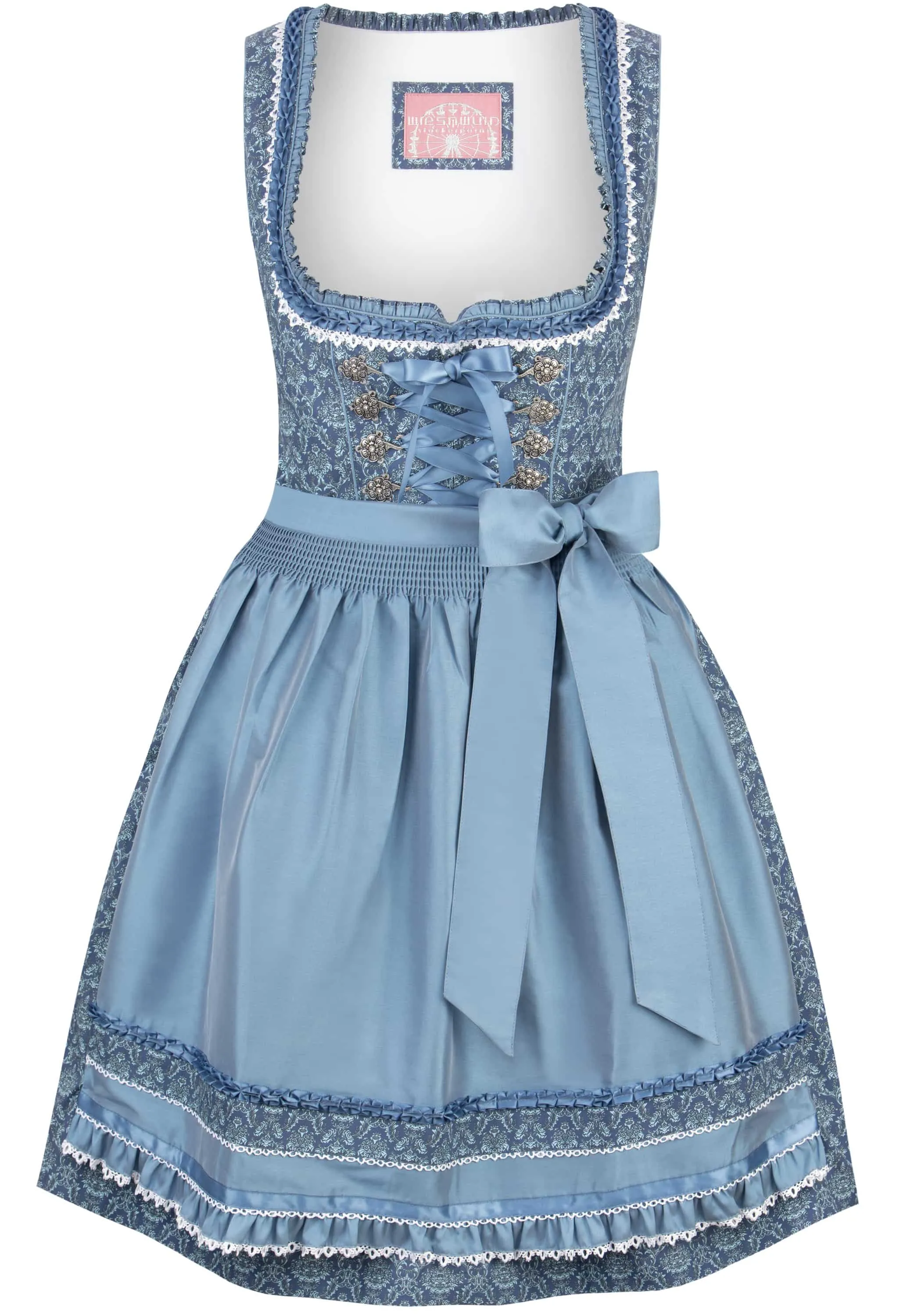 Stockerpoint Mini Dirndl 2pcs. 55cm "Ruby" blue (38,40) closeout
