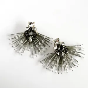 Storm Grey and Black Earrings