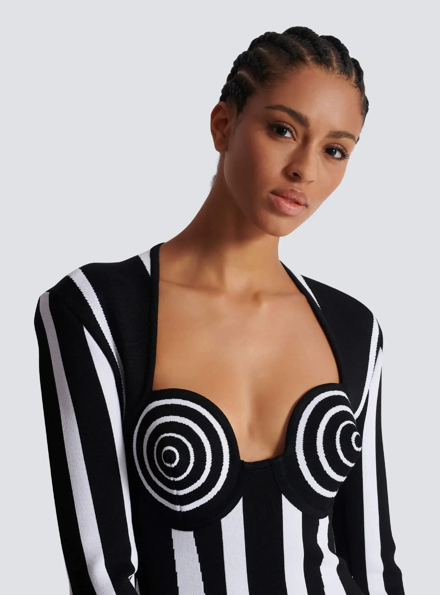 Striped Bandage Mini Dress - Womens Fashion Dress