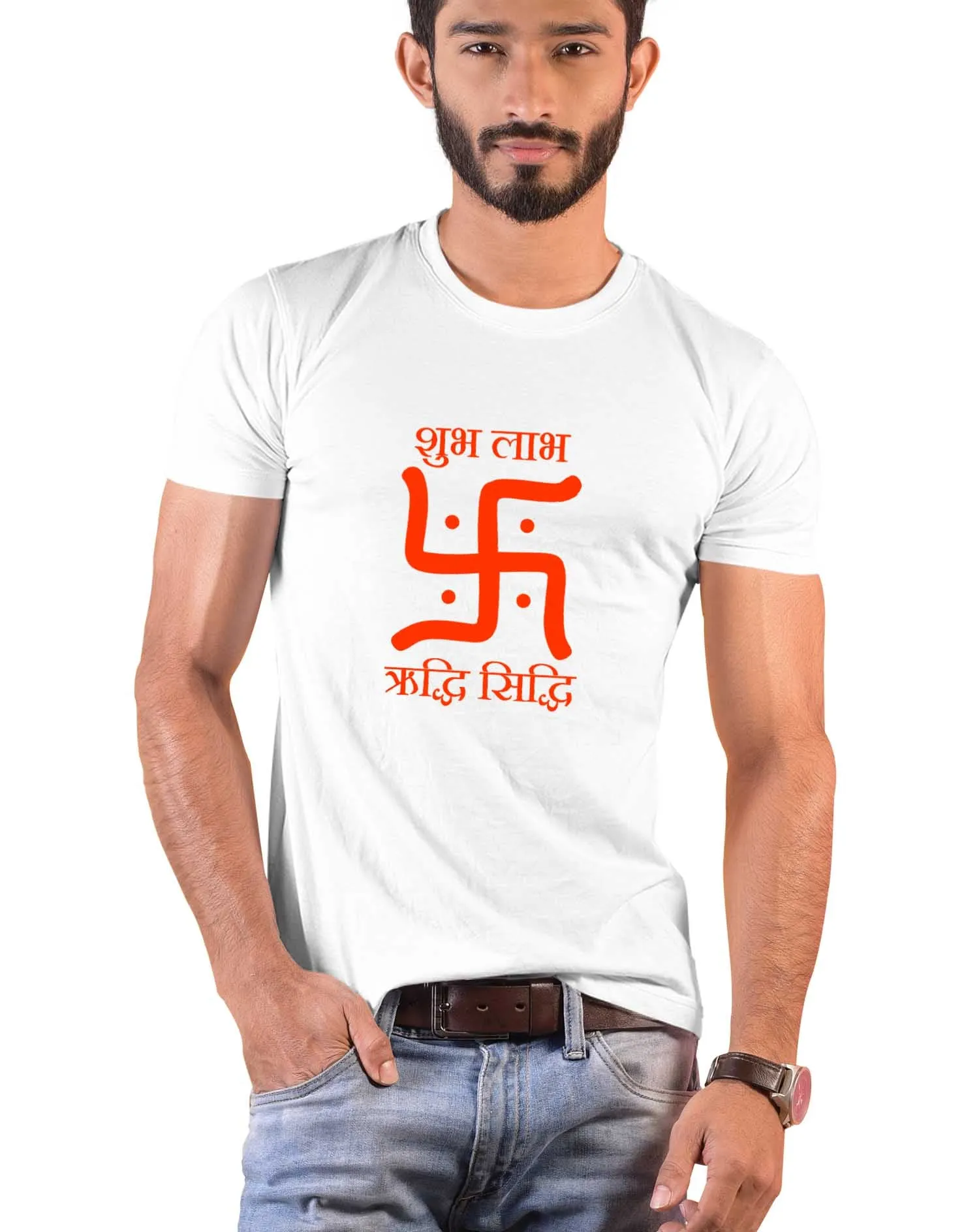 Swastik - Subh Labh, Sanskrit T-shirt