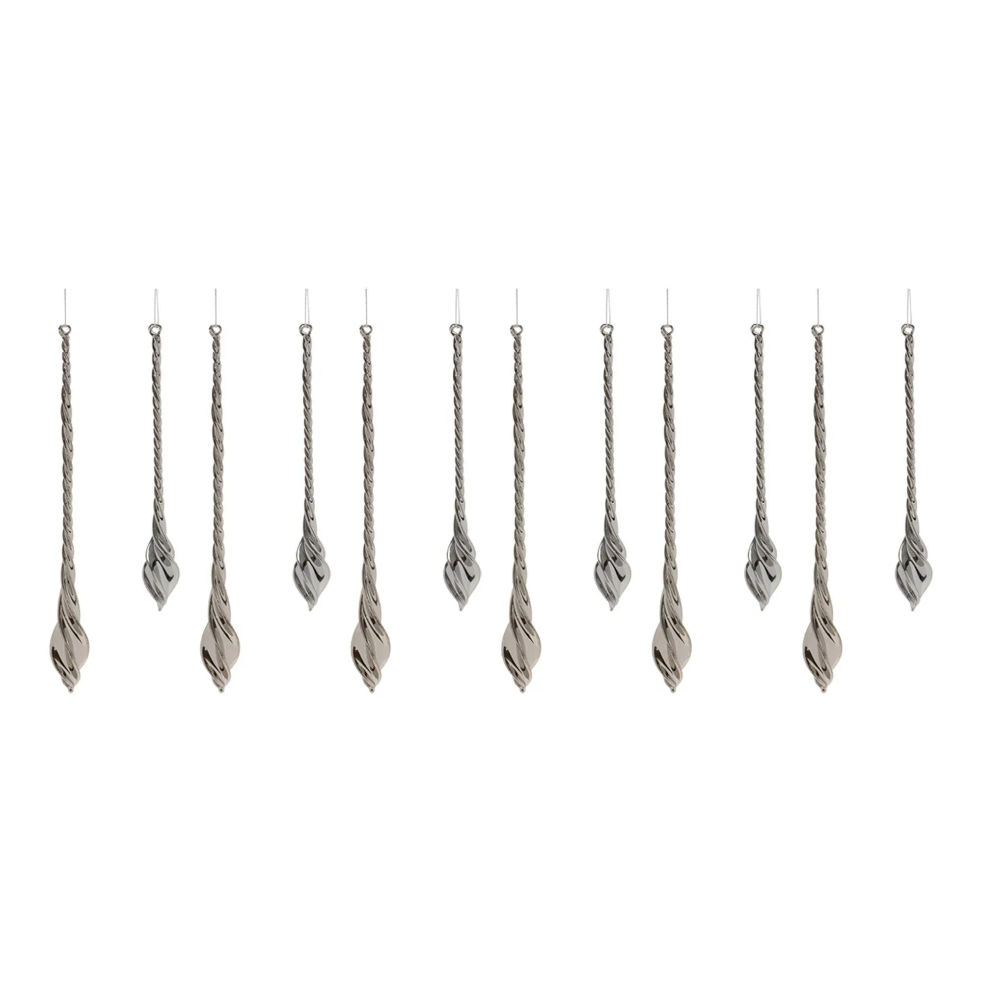 Swirl Glass Drop Ornament (Set of 12)
