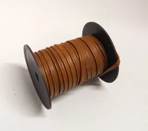 Tan Slashed Leather Cord Piping  5/16" (3 yds) 2095XDE