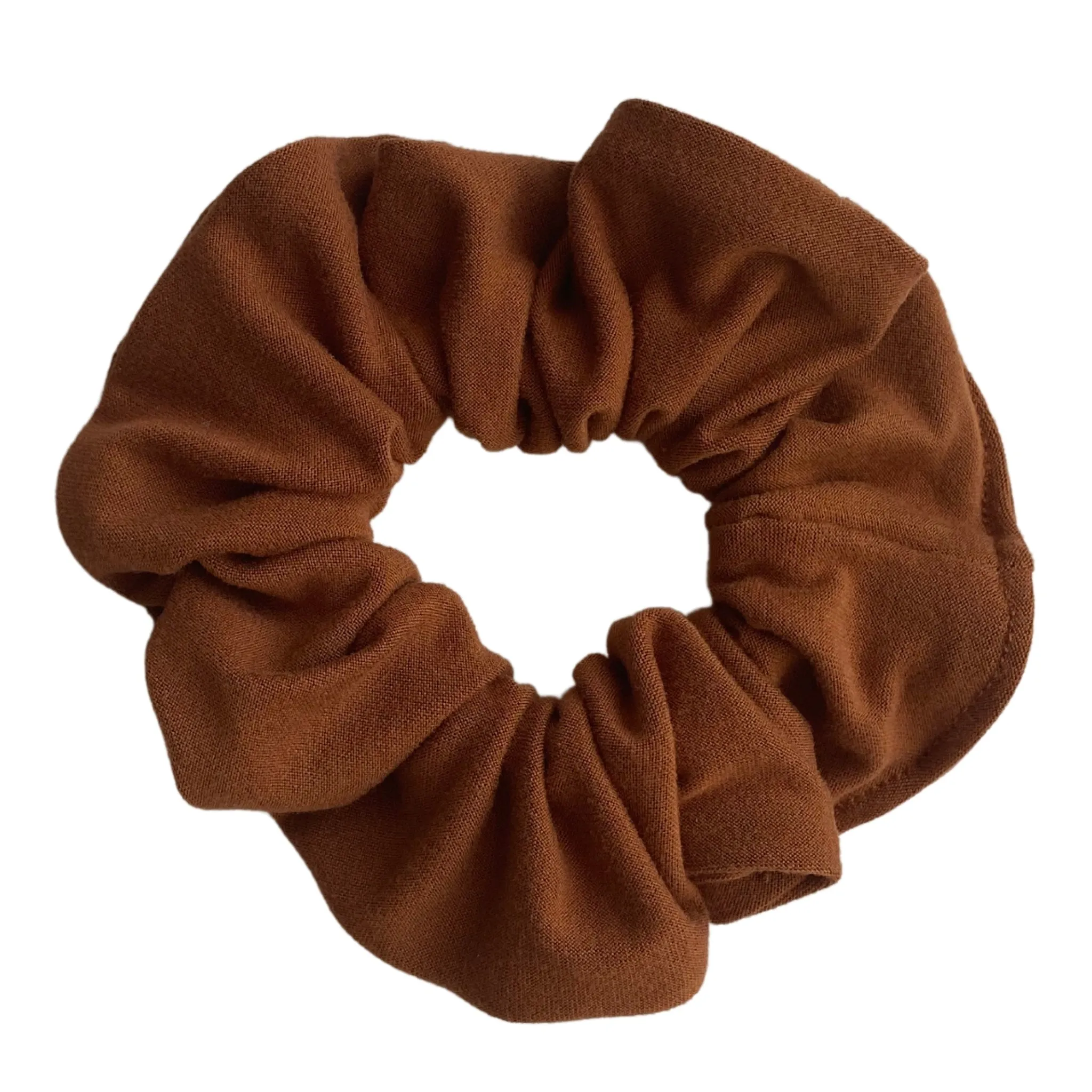 Tawny Brown Matte Scrunchie