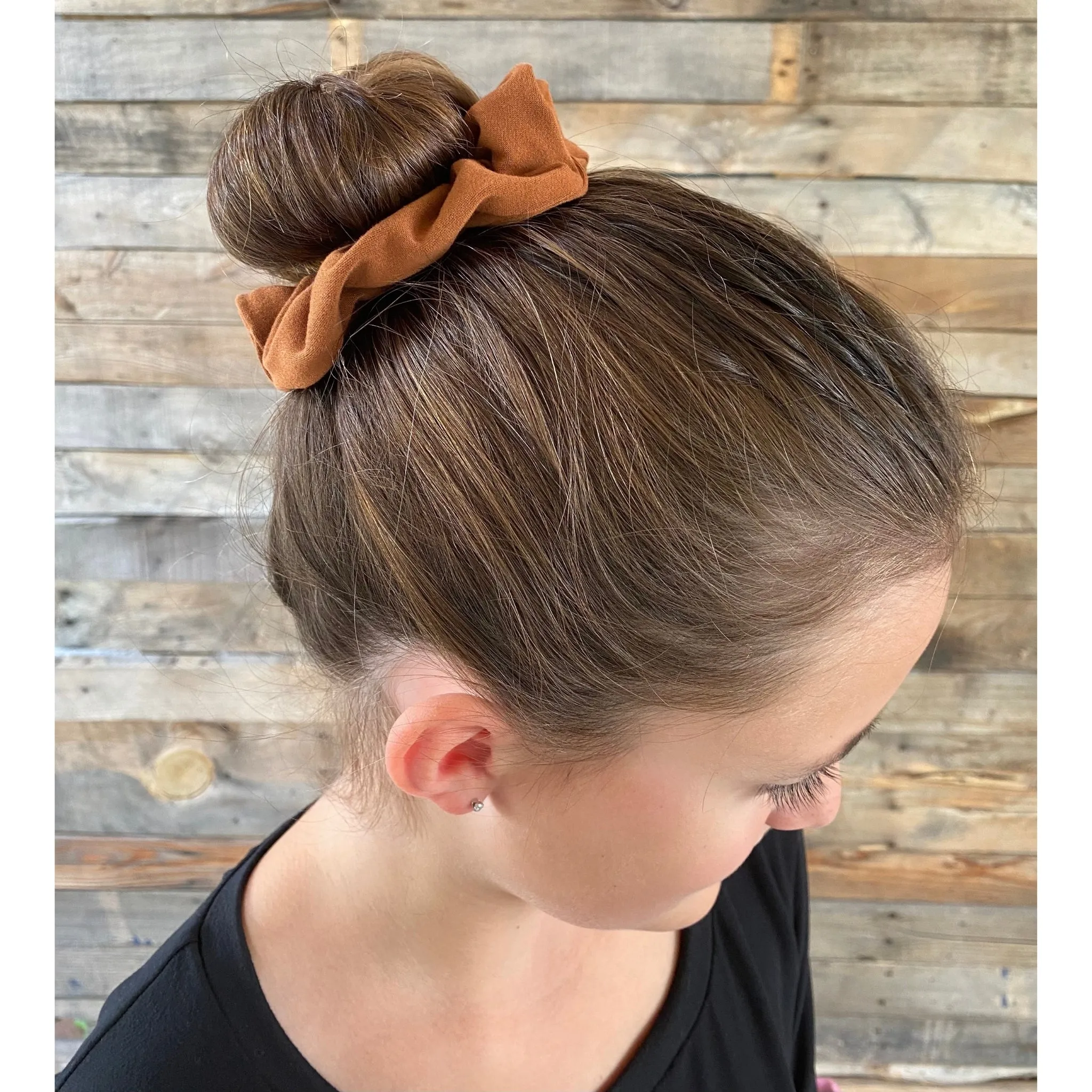Tawny Brown Matte Scrunchie