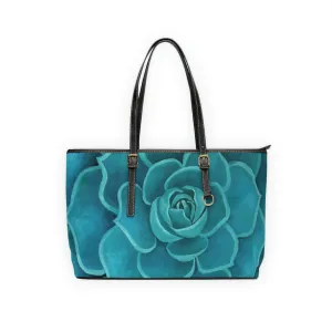 Teal Succulent Handbag