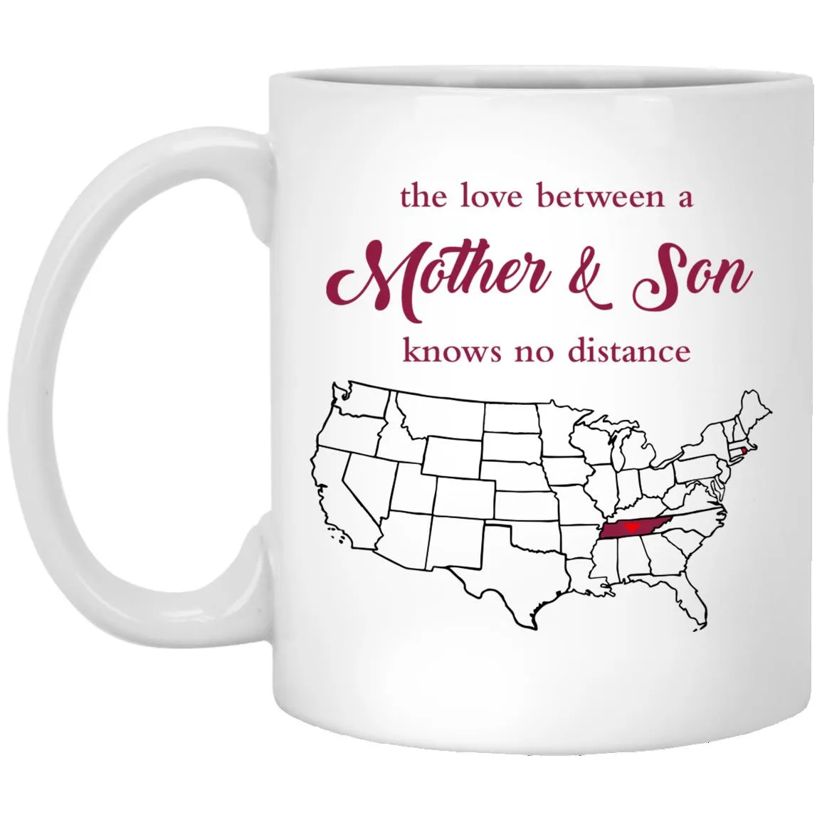 Tennessee Rhode Island The Love Between Mother And Son Mug