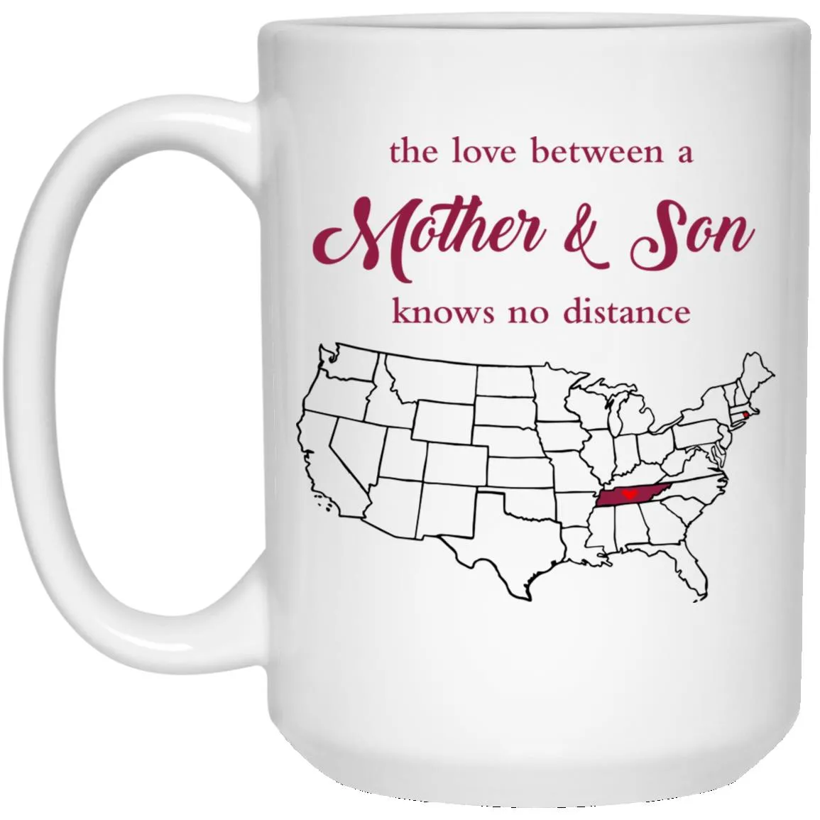 Tennessee Rhode Island The Love Between Mother And Son Mug