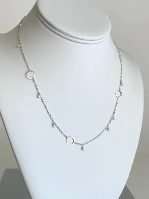 The Delicate Necklace with Circles and Stones
