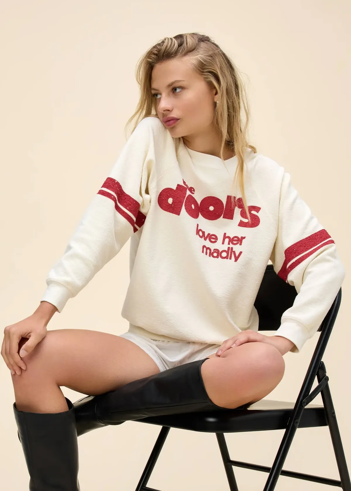 The Doors Love Her Madly Reverse Raglan Sweatshirt