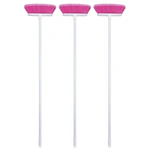 The Original Soft Sweep Magnetic Action Fuchsia Broom with White Metal Handles