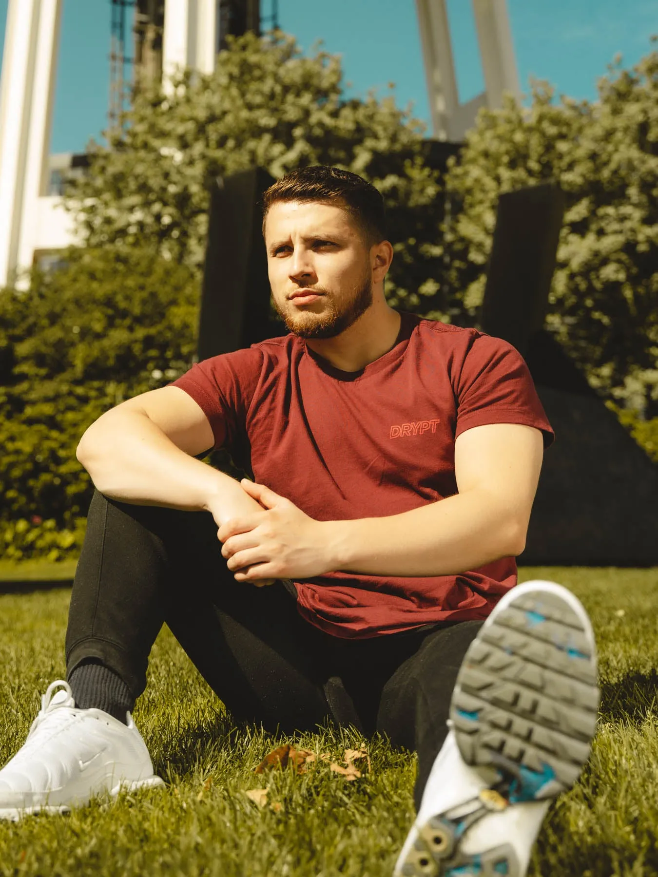 The Statement Tee - Crimson