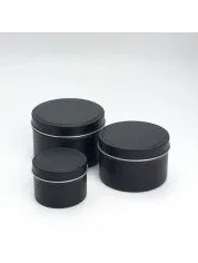 Tin 6oz Matte Black - Box 24