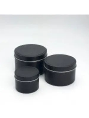 Tin 6oz Matte Black - Box 24