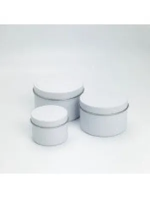 Tin 8oz Matte White