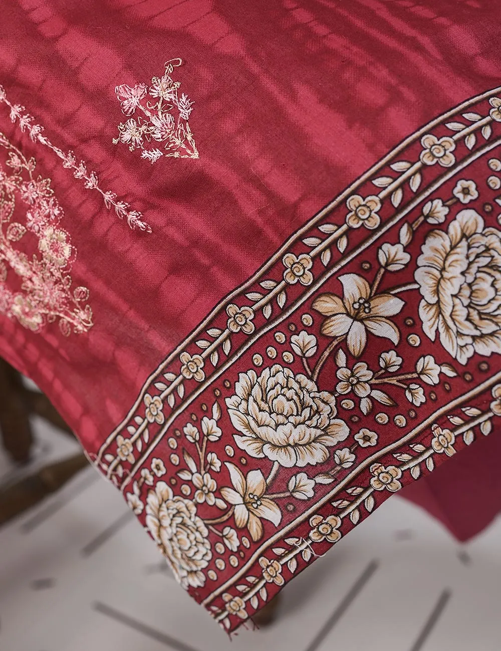 TMY-5B | Un-Stitched Embroidered Lawn Dress