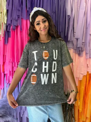 Touch Down Mineral Wash Tee: Black