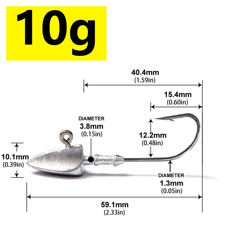 Triangle Head jig Hooks 3.5g 5g 7g 10g 14g 20g fishing hook soft plastic jig Lure Hook Jig Head Fishing Tackle Hooks