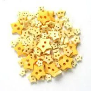 Trimits Mini Craft Star Buttons - Yellow Shades