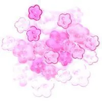 Trimits Mini Craft Transparent Flowers Buttons - Pink Shades