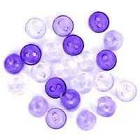 Trimits Mini Craft Transparent Round Buttons - Purple Shades