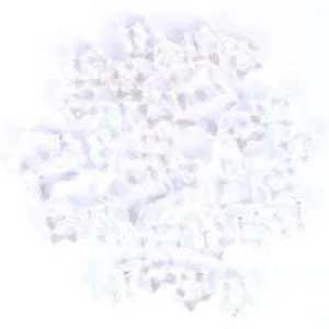 Trimits Mini Craft Transparent Star Buttons - White Shades